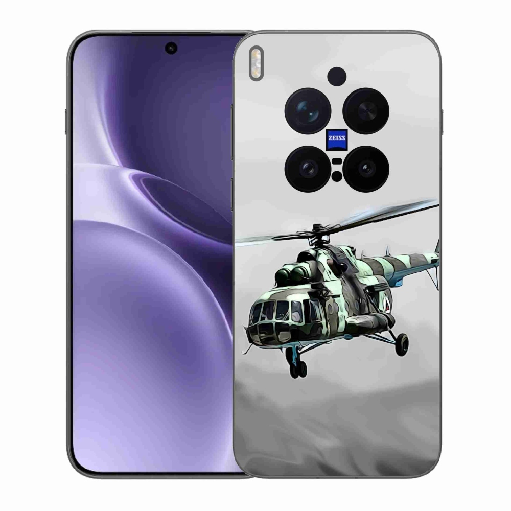 Gélový kryt mmCase na Vivo X300 Pro - vojenský vrtuľník
