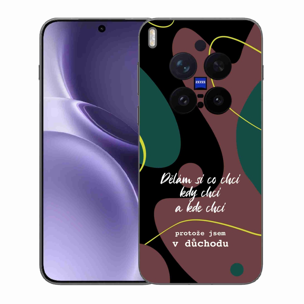 Gélový kryt mmCase na Vivo X300 Pro - vtipný text 10 čierne pozadie