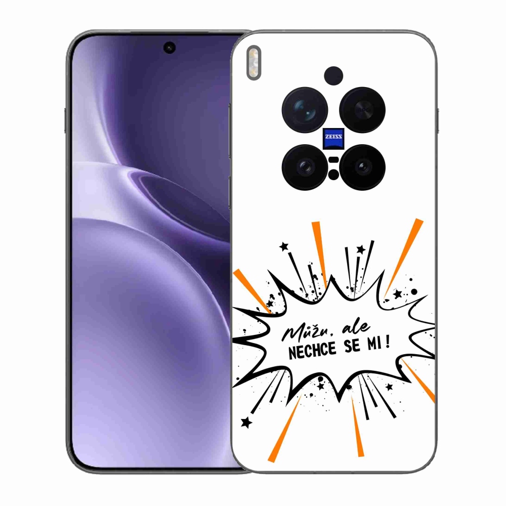 Gélový kryt mmCase na Vivo X300 Pro - vtipný text 11 biele pozadie