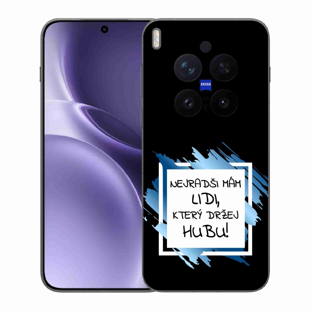 Gélový kryt mmCase na Vivo X300 Pro - vtipný text 7 bieločierne pozadie