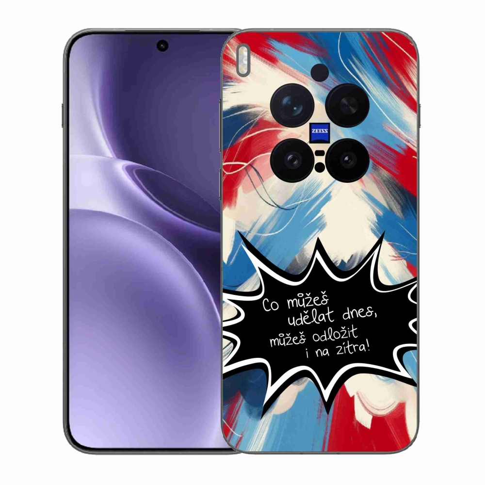 Gélový kryt mmCase na Vivo X300 Pro - vtipný text 9 čierne pozadie