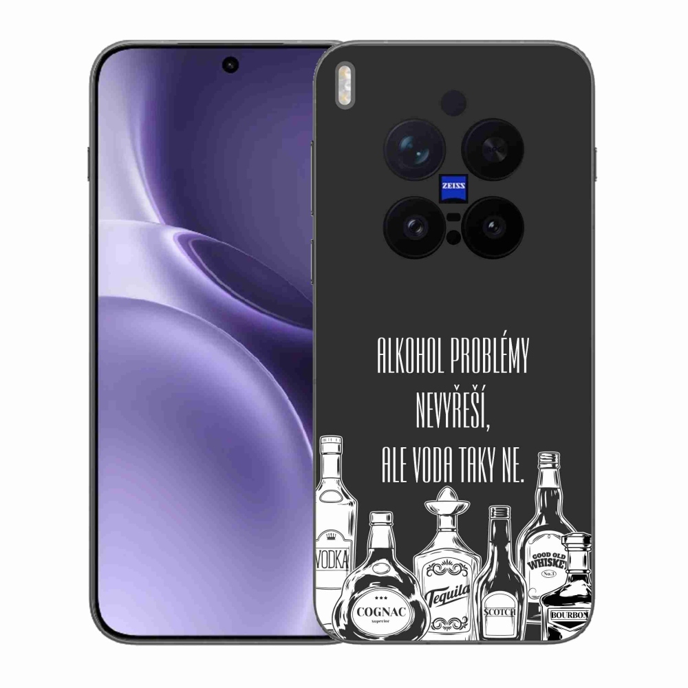 Gélový kryt mmCase na Vivo X300 Pro - vtipný text čierne pozadie