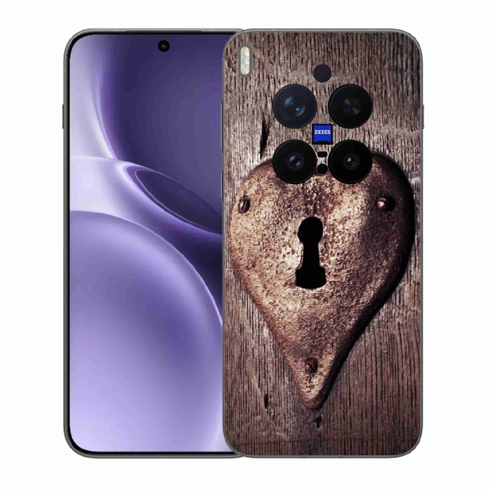 Gélový kryt mmCase na Vivo X300 Pro - zámok v tvare srdca