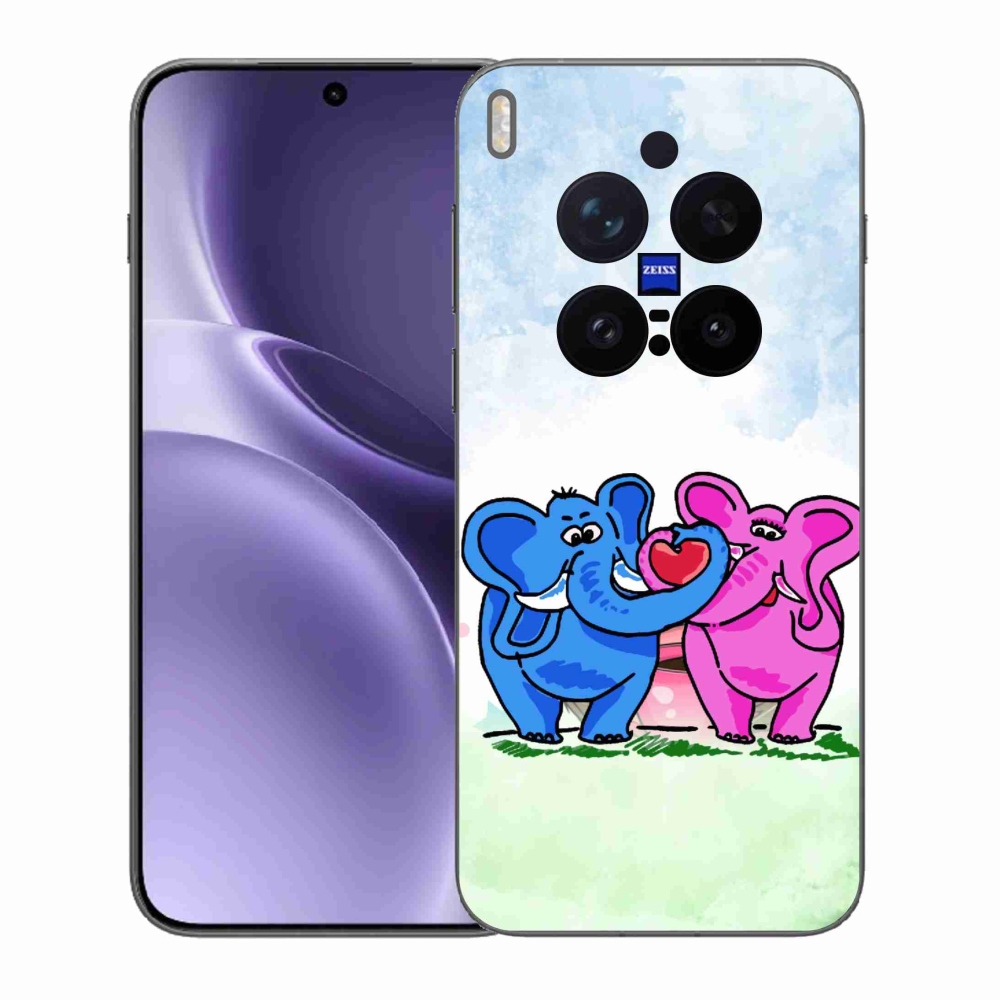 Gélový kryt mmCase na Vivo X300 Pro - zamilovaní slony