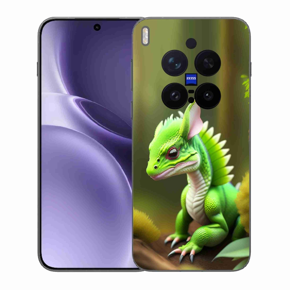 Gélový kryt mmCase na Vivo X300 Pro - zelený dráčik