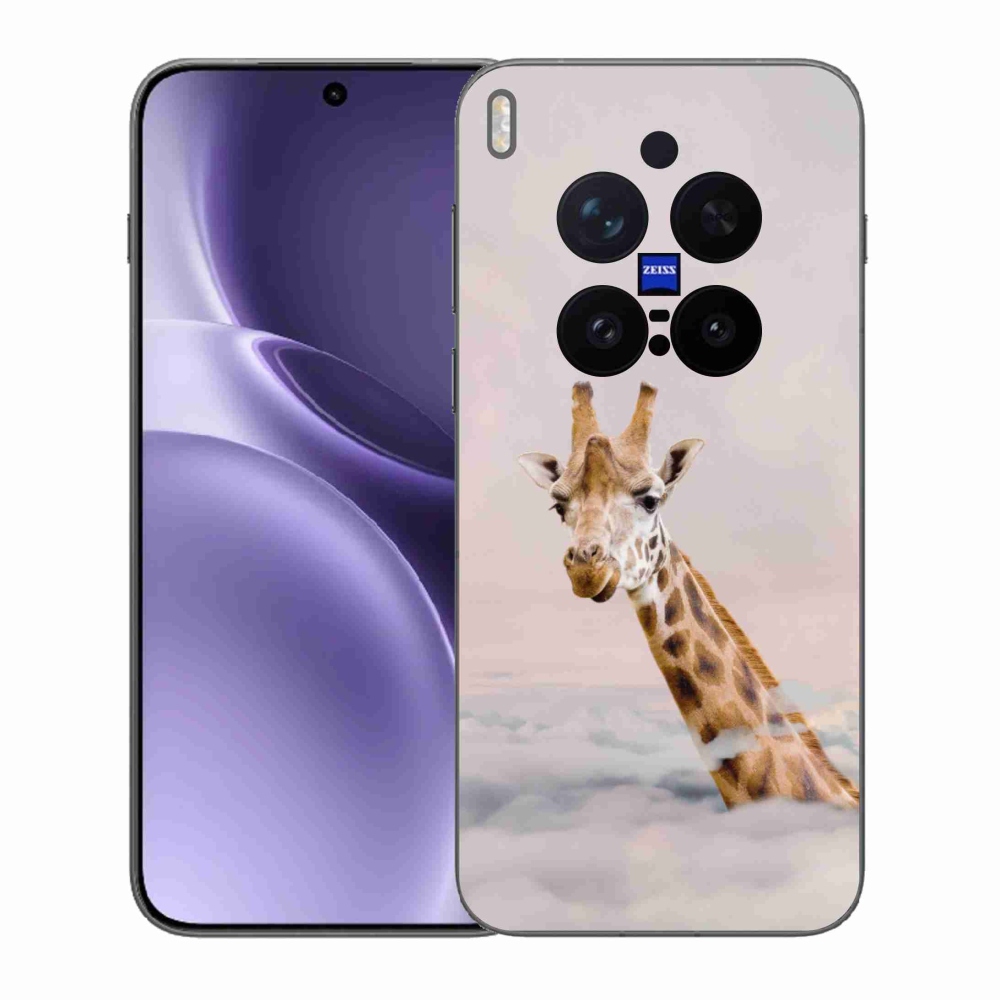 Gélový kryt mmCase na Vivo X300 Pro - žirafa v oblakoch