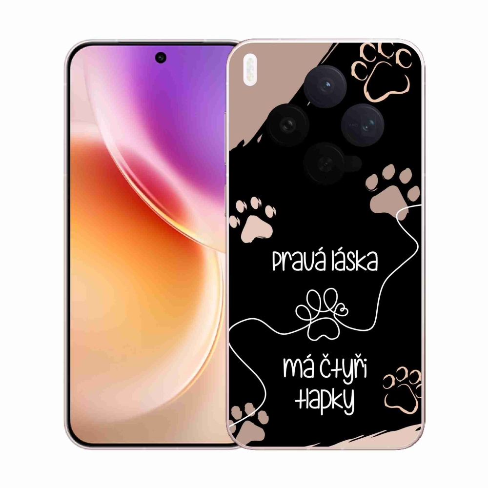 Gélový kryt mmCase na Vivo X300 - psí motív 1 čierne pozadie