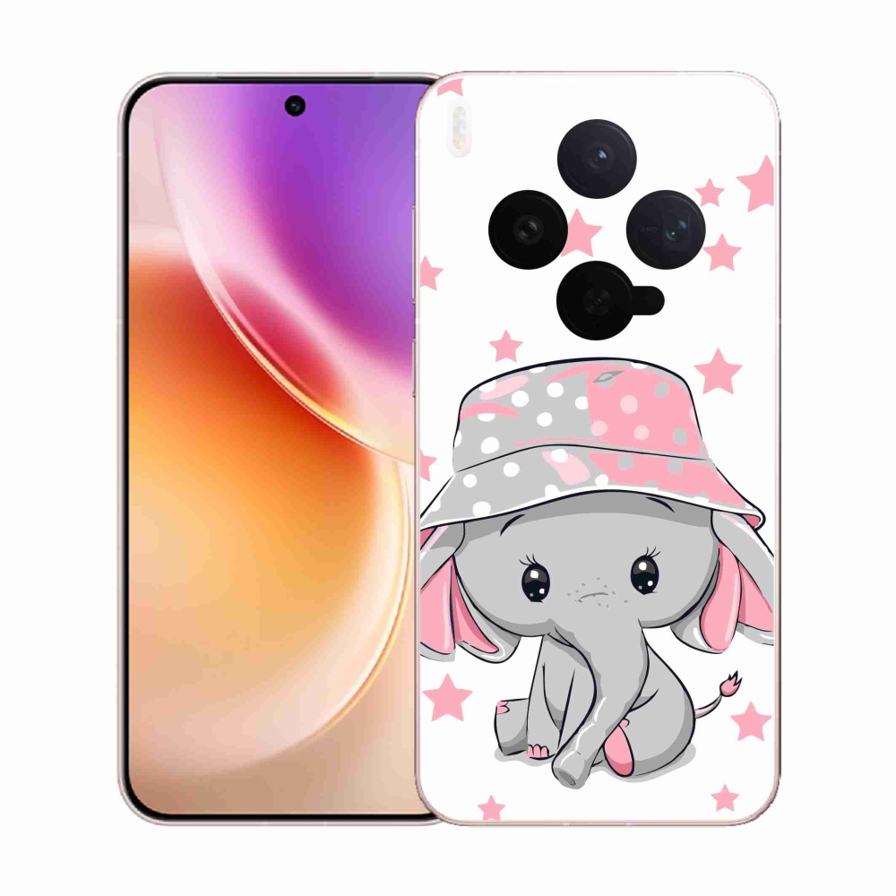 Gélový kryt mmCase na Vivo X300 - ružový slon