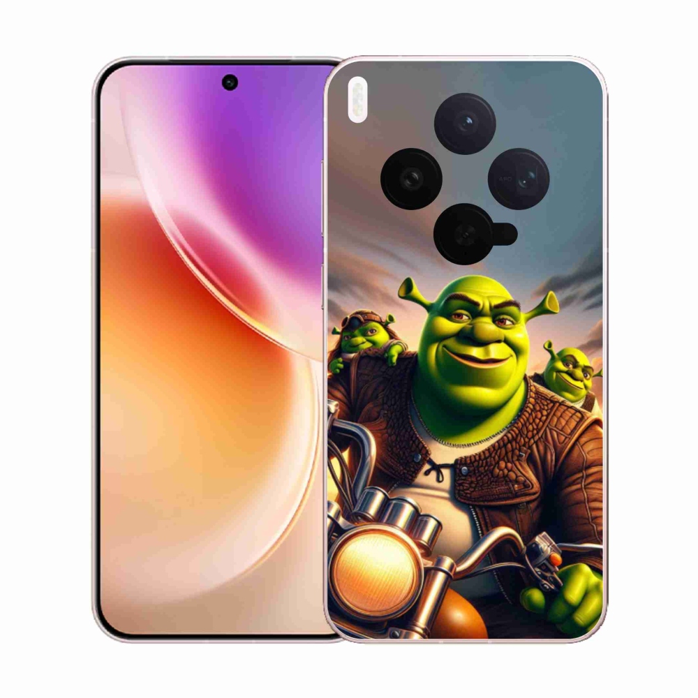 Gélový kryt mmCase na Vivo X300 - shrek na motorke