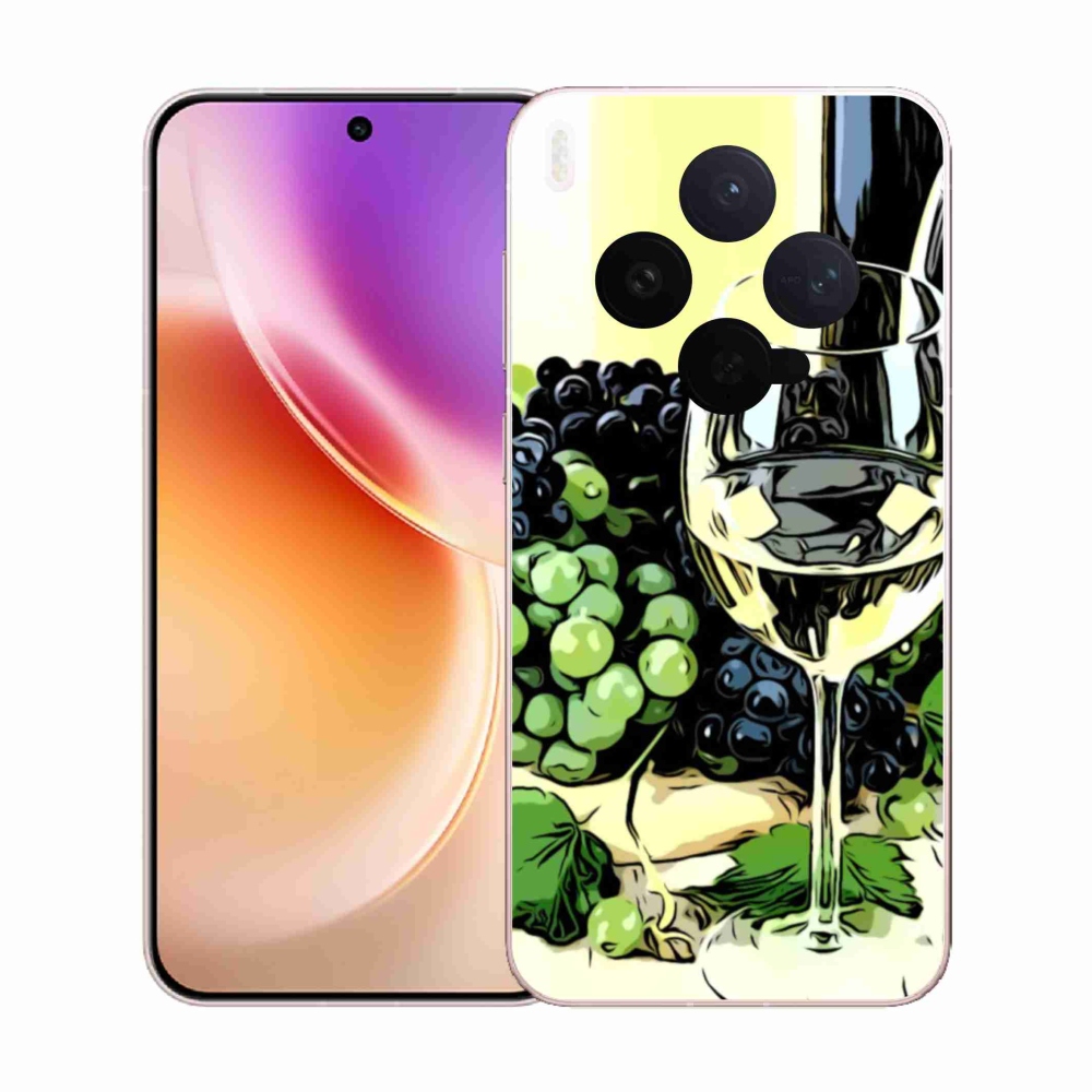 Gélový kryt mmCase na Vivo X300 - pohár vína