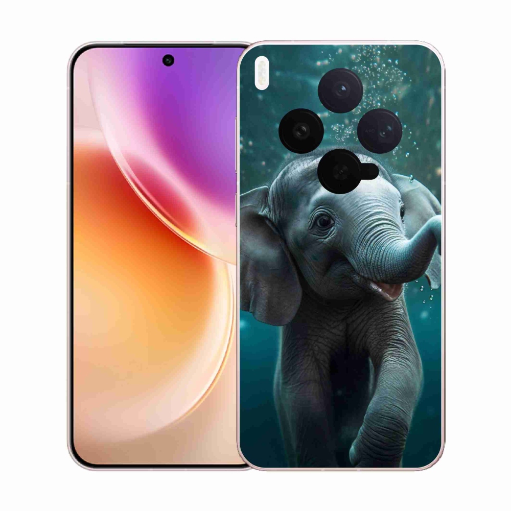 Gélový kryt mmCase na Vivo X300 - sloník pod vodou