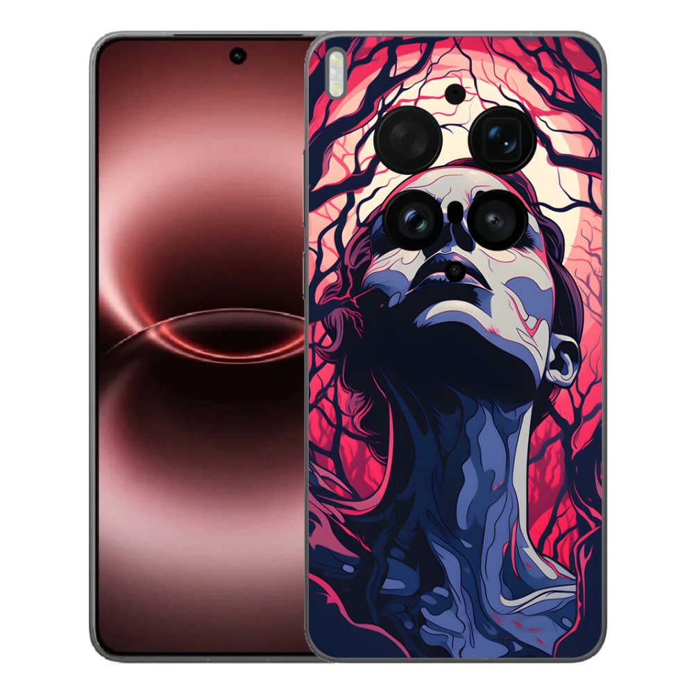 Gélový kryt mmCase na Vivo X300 Ultra - abstraktná tvár