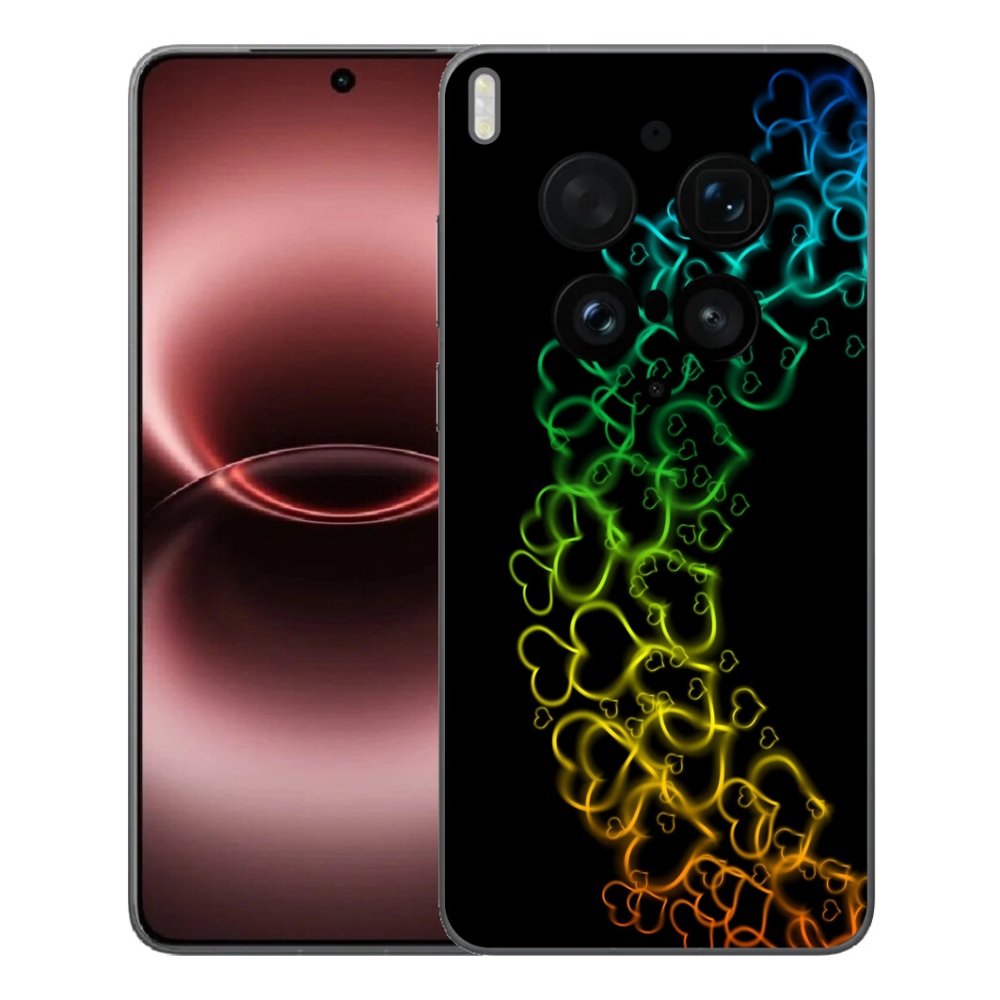 Gélový kryt mmCase na Vivo X300 Ultra - farebné srdiečka