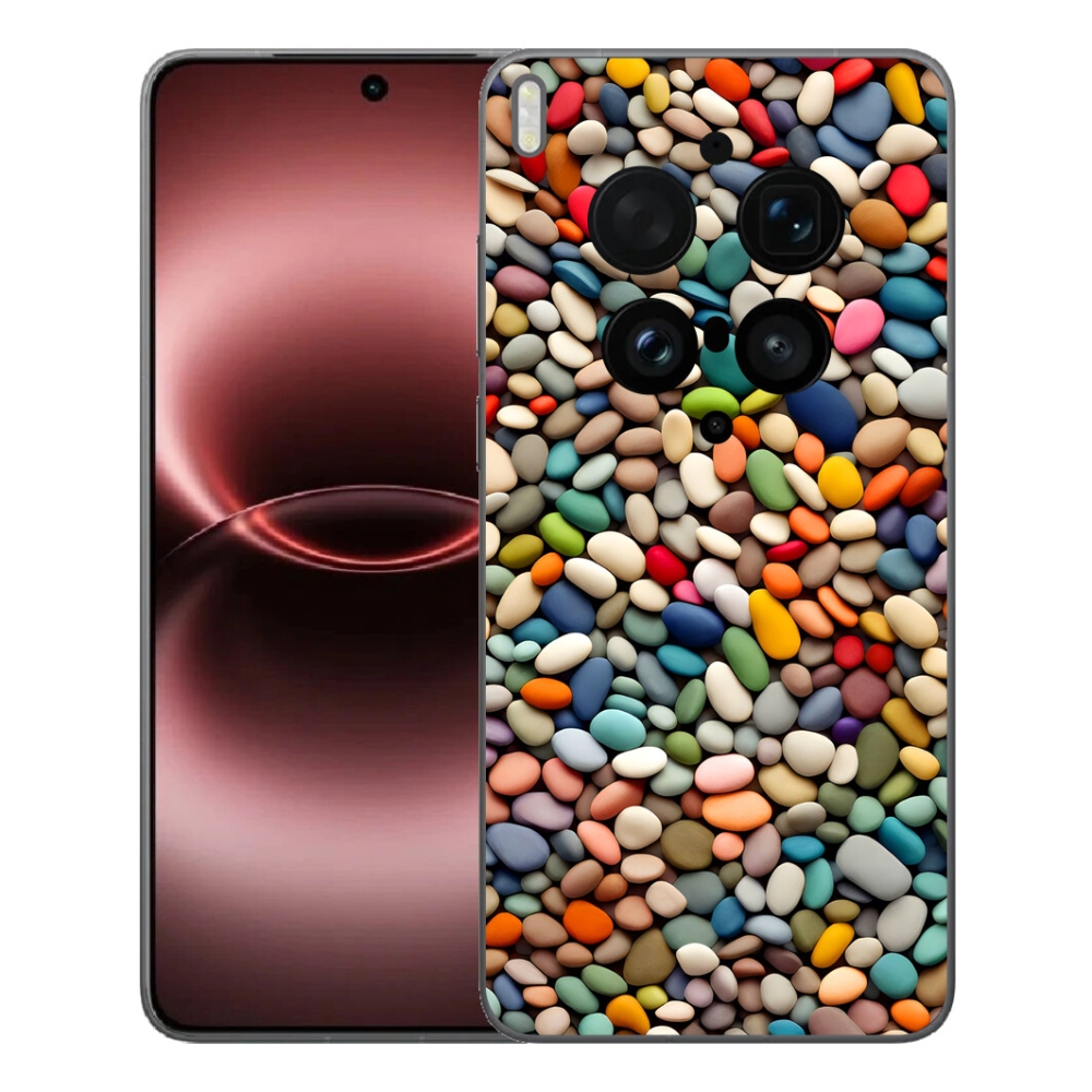 Gélový kryt mmCase na Vivo X300 Ultra - farebné kamienky 2
