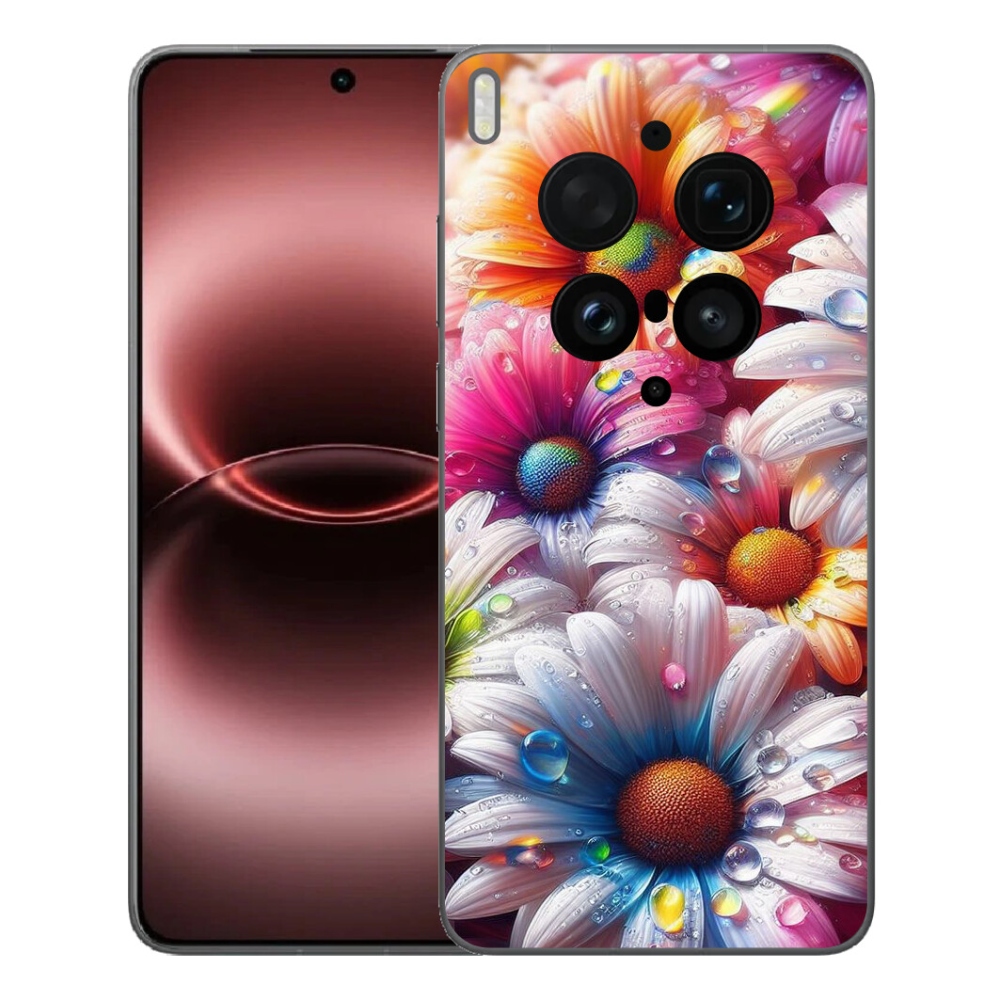 Gélový kryt mmCase na Vivo X300 Ultra - farebné margaréty