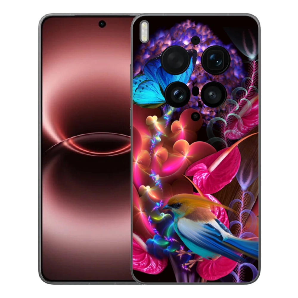 Gélový kryt mmCase na Vivo X300 Ultra - farebné kvety