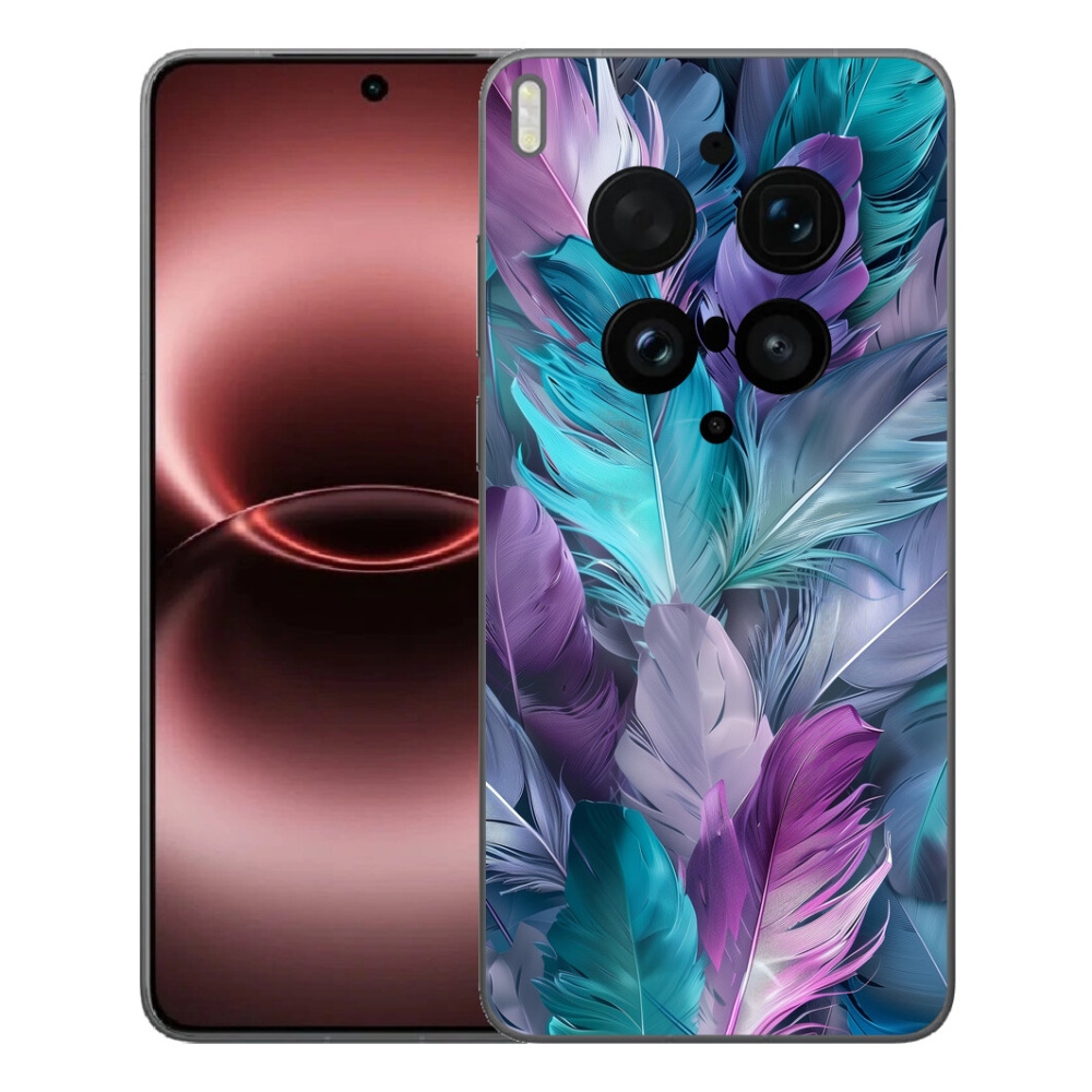 Gélový kryt mmCase na Vivo X300 Ultra - farebné perie 2