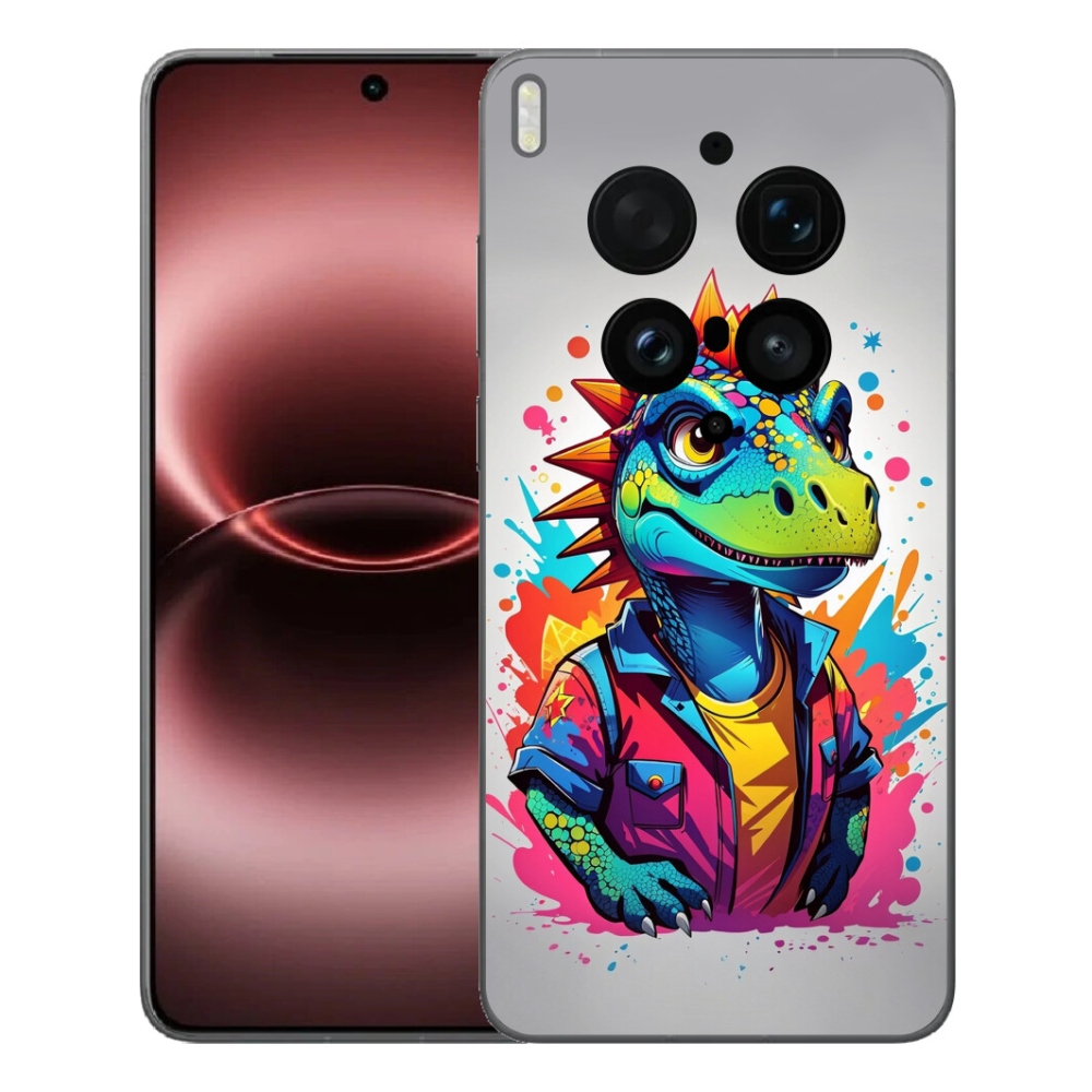 Gélový kryt mmCase na Vivo X300 Ultra - farebný dinosaurus
