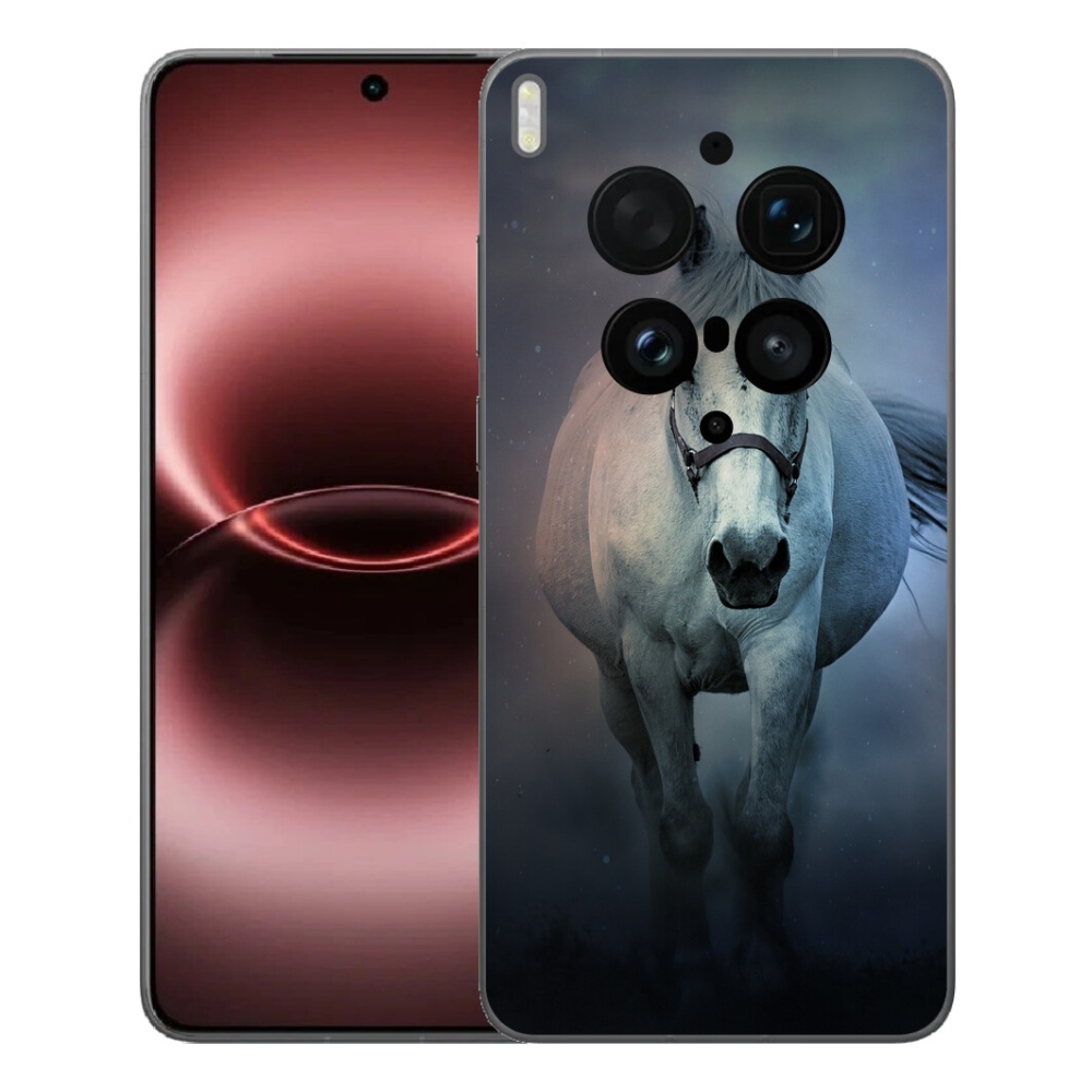 Gélový kryt mmCase na Vivo X300 Ultra - bežiaci biely kôň