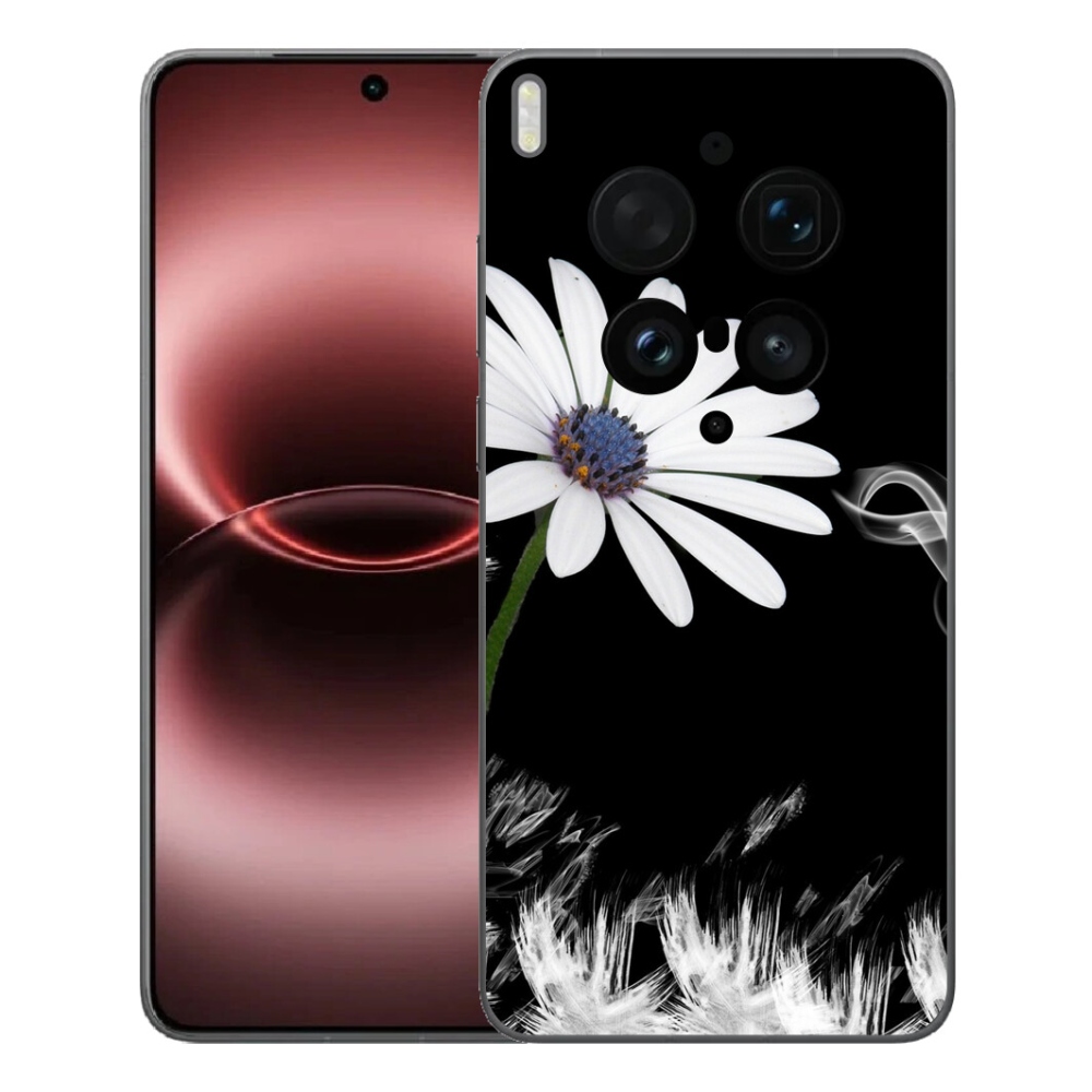 Gélový kryt mmCase na Vivo X300 Ultra - biely kvet