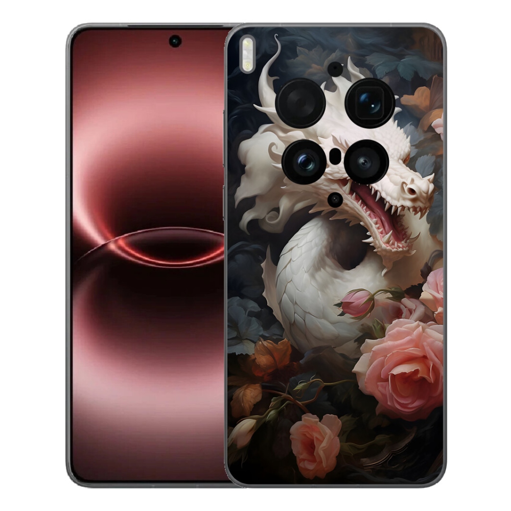 Gélový kryt mmCase na Vivo X300 Ultra - biely drak