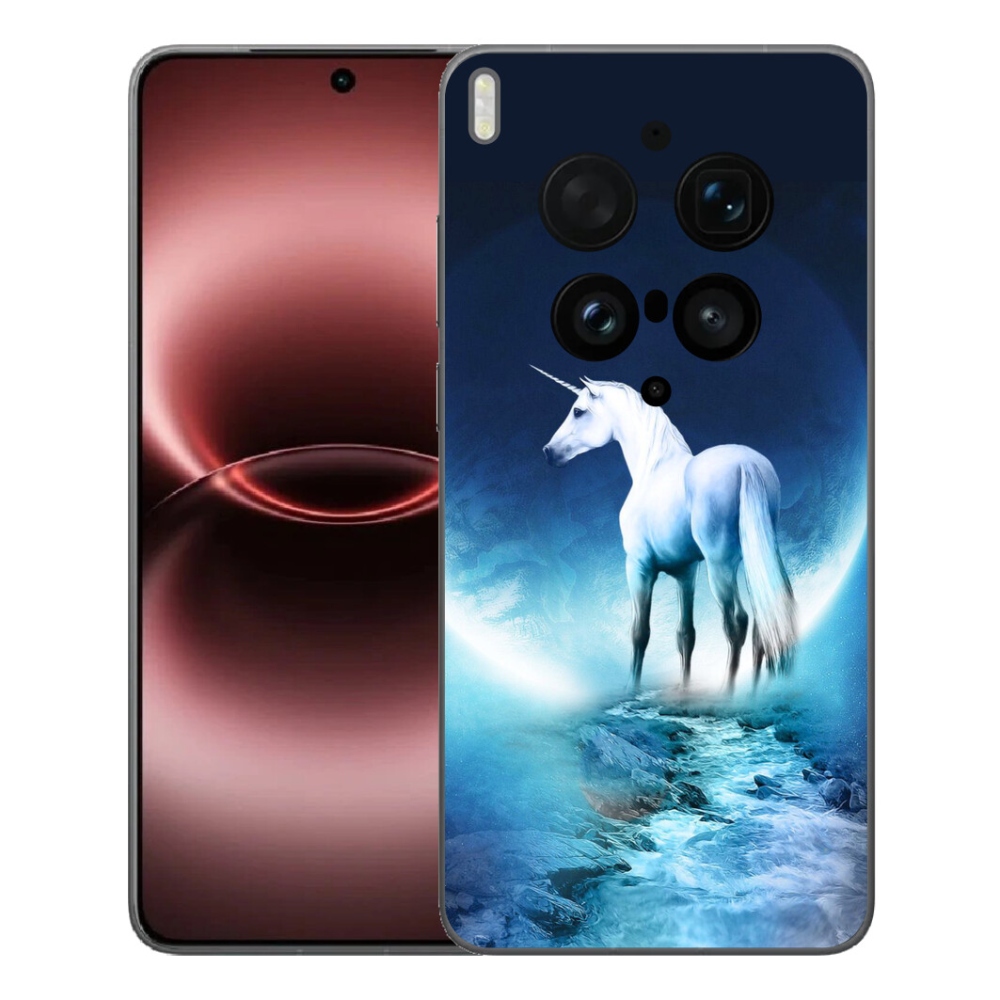 Gélový kryt mmCase na Vivo X300 Ultra - biely jednorožec