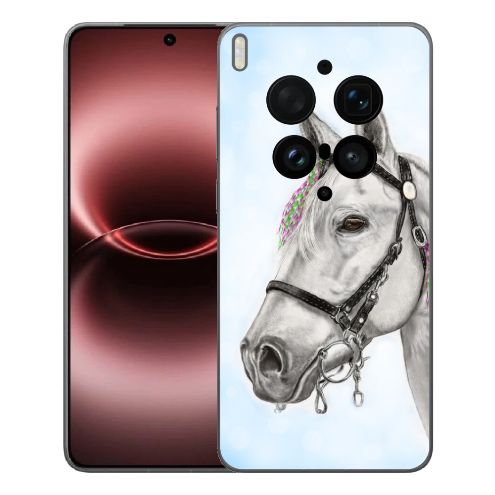 Gélový kryt mmCase na Vivo X300 Ultra - biely kôň 1
