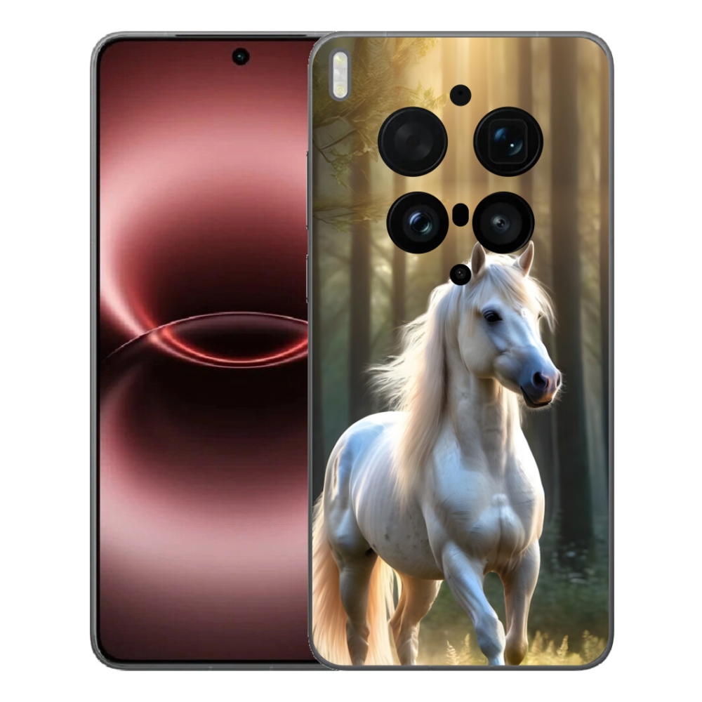 Gélový kryt mmCase na Vivo X300 Ultra - biely kôň 3