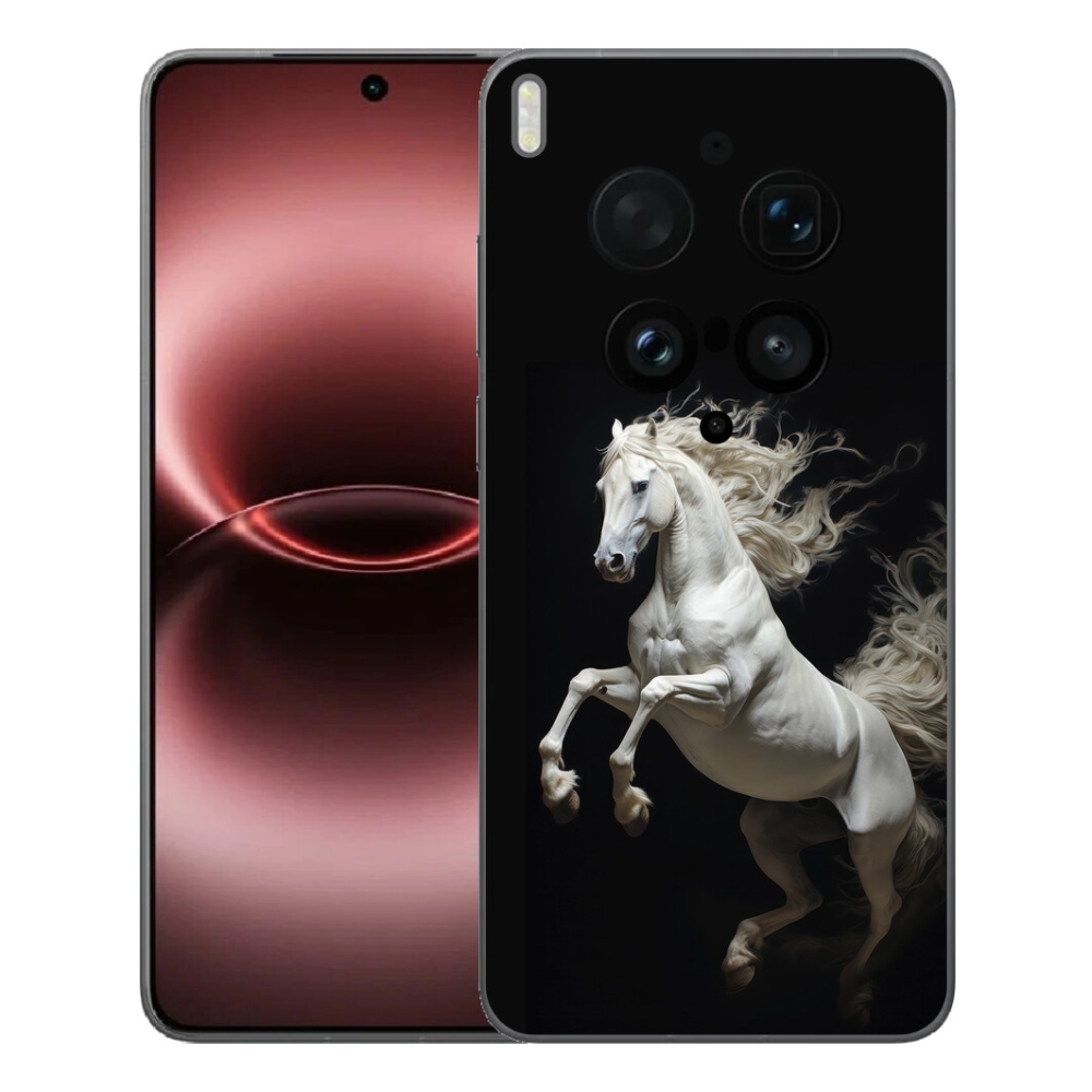 Gélový kryt mmCase na Vivo X300 Ultra - biely kôň 4