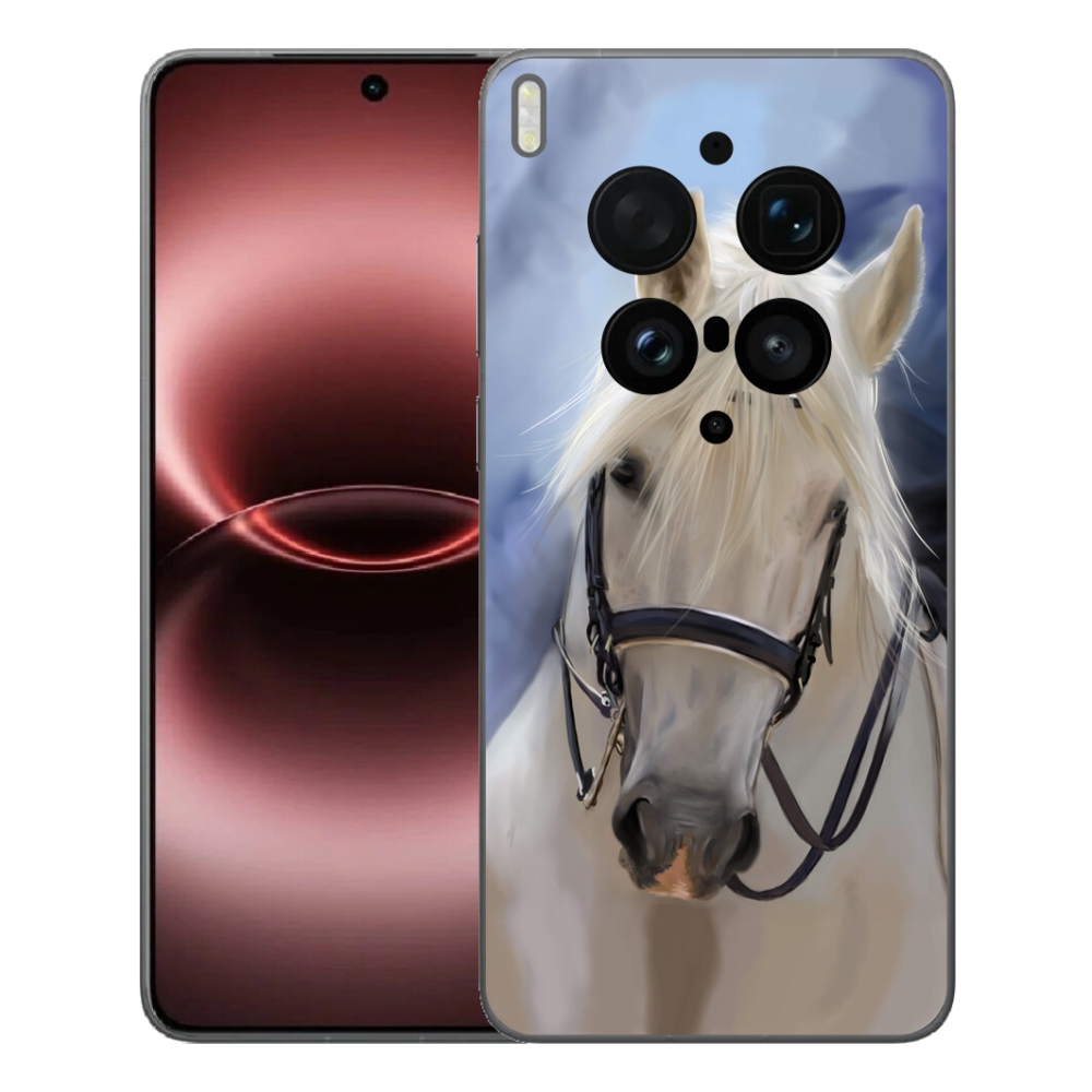 Gélový kryt mmCase na Vivo X300 Ultra - biely kôň