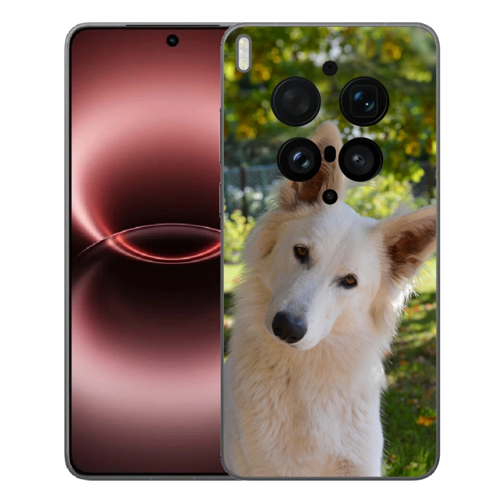 Gélový kryt mmCase na Vivo X300 Ultra - biely švajčiarsky ovčiak 1