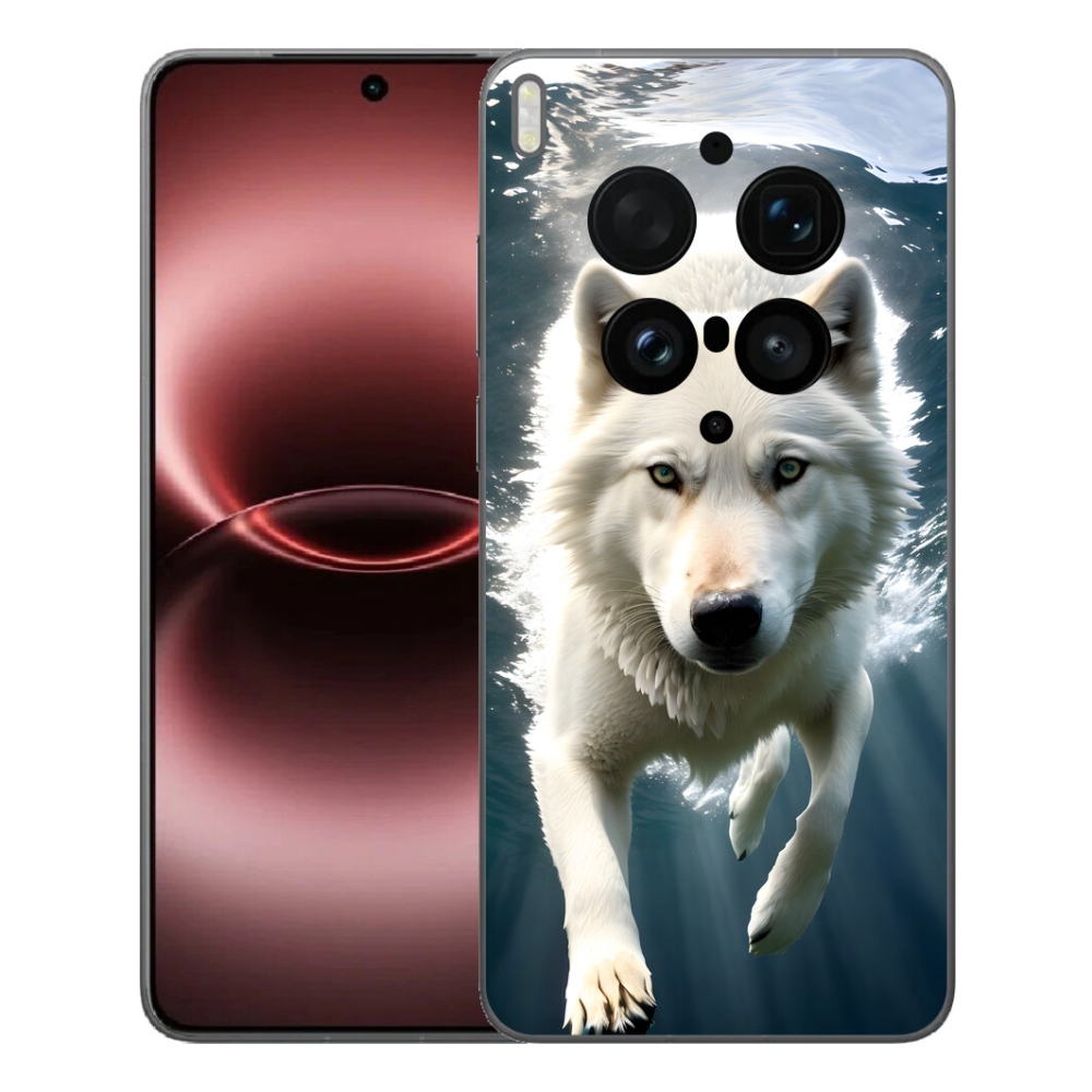 Gélový kryt mmCase na Vivo X300 Ultra - biely vlk