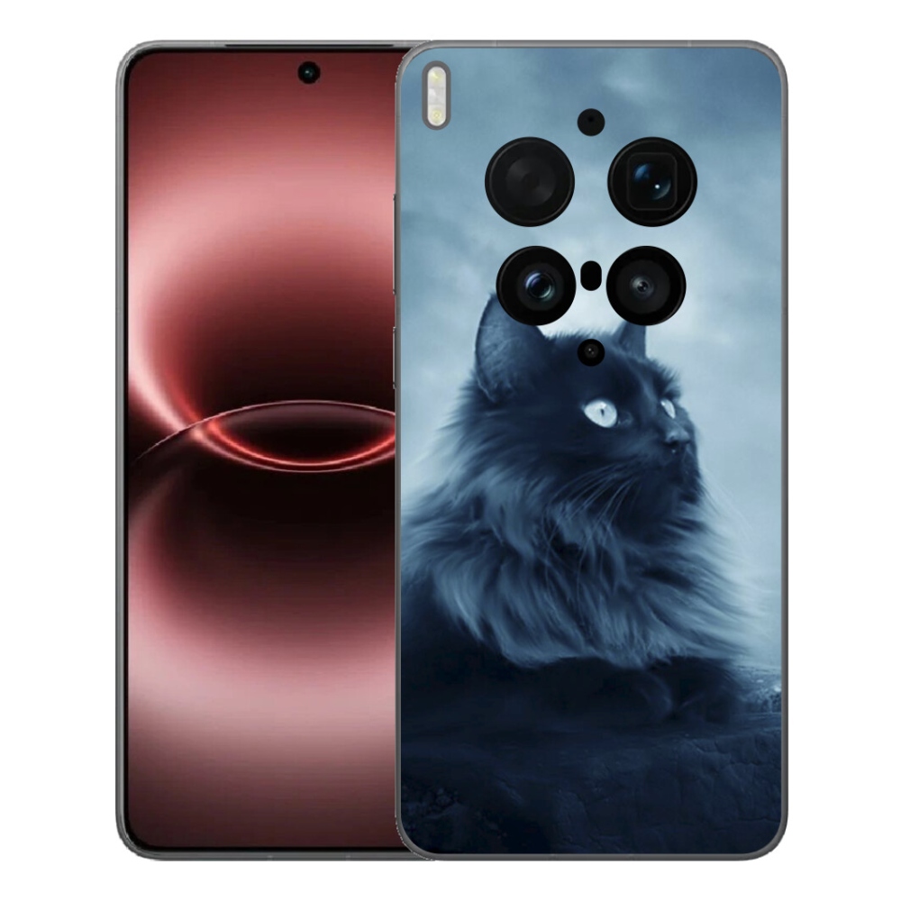 Gélový kryt mmCase na Vivo X300 Ultra - čierna mačka 1