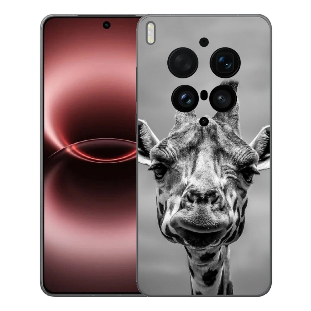Gélový kryt mmCase na Vivo X300 Ultra - čiernobiela žirafa