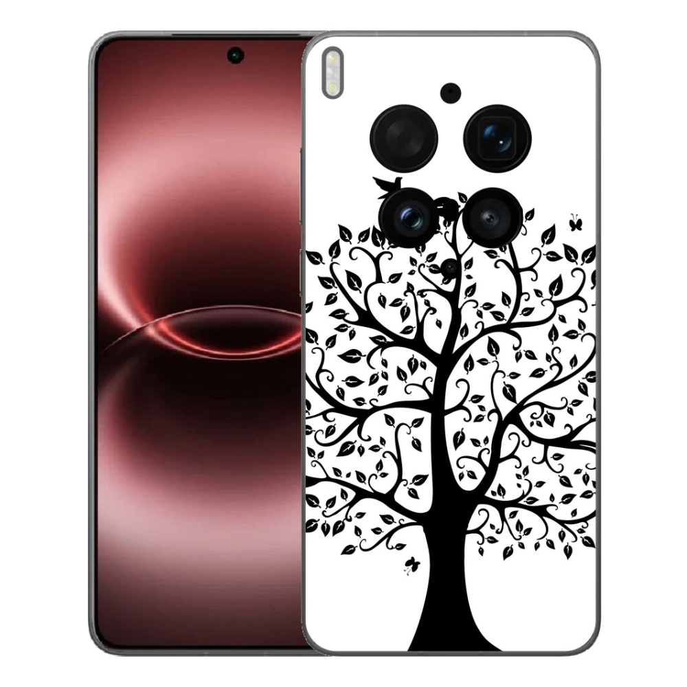 Gélový kryt mmCase na Vivo X300 Ultra - čiernobiely strom