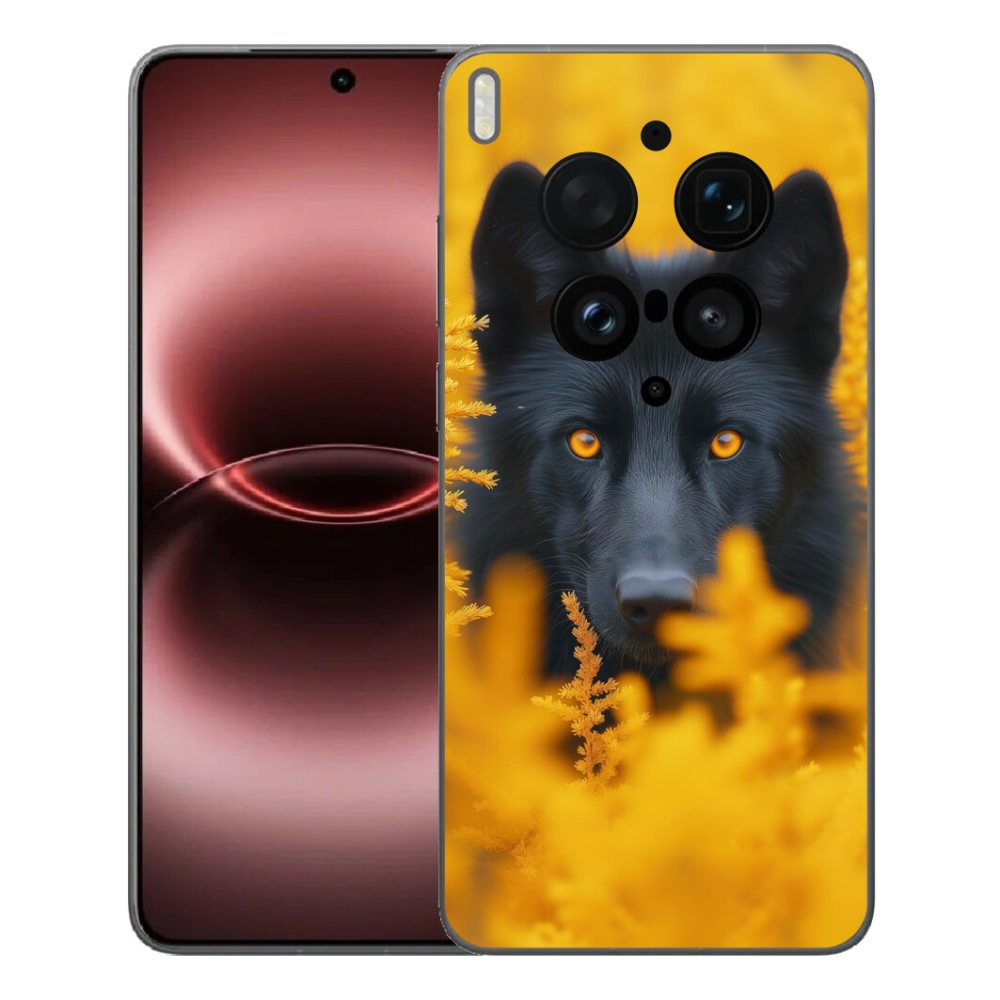 Gélový kryt mmCase na Vivo X300 Ultra - čierny vlk 2