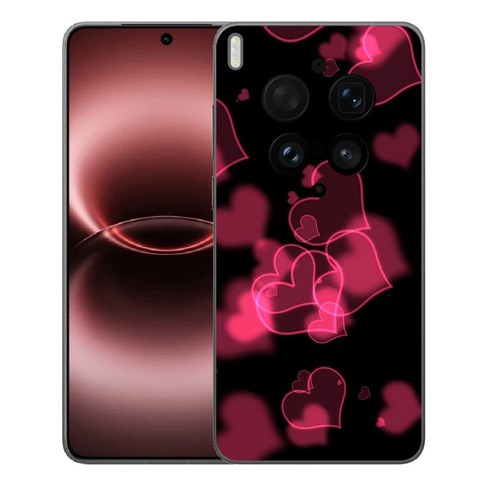 Gélový kryt mmCase na Vivo X300 Ultra - červená srdiečka
