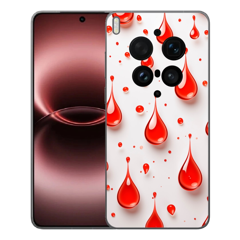 Gélový kryt mmCase na Vivo X300 Ultra - červené kvapky