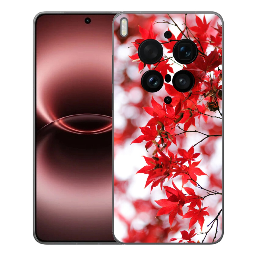 Gélový kryt mmCase na Vivo X300 Ultra - červené listy