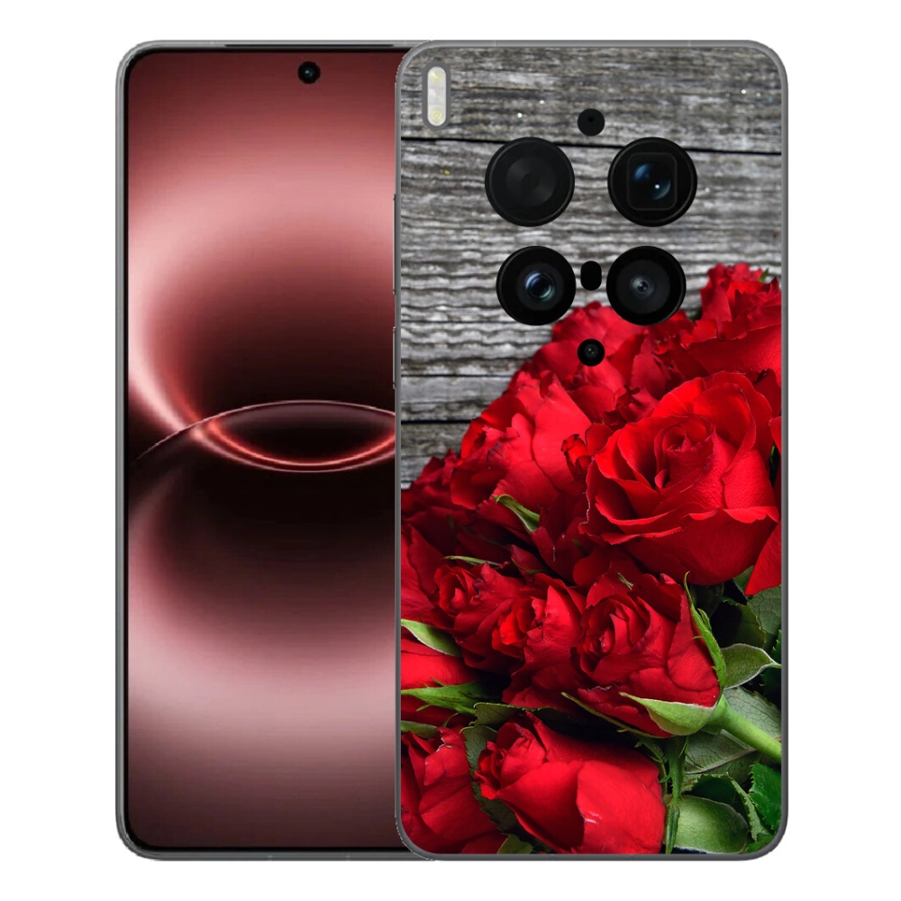 Gélový kryt mmCase na Vivo X300 Ultra - červené ruže