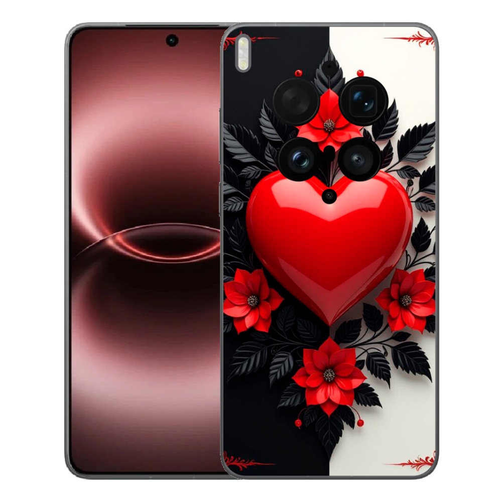 Gélový kryt mmCase na Vivo X300 Ultra - červené srdce
