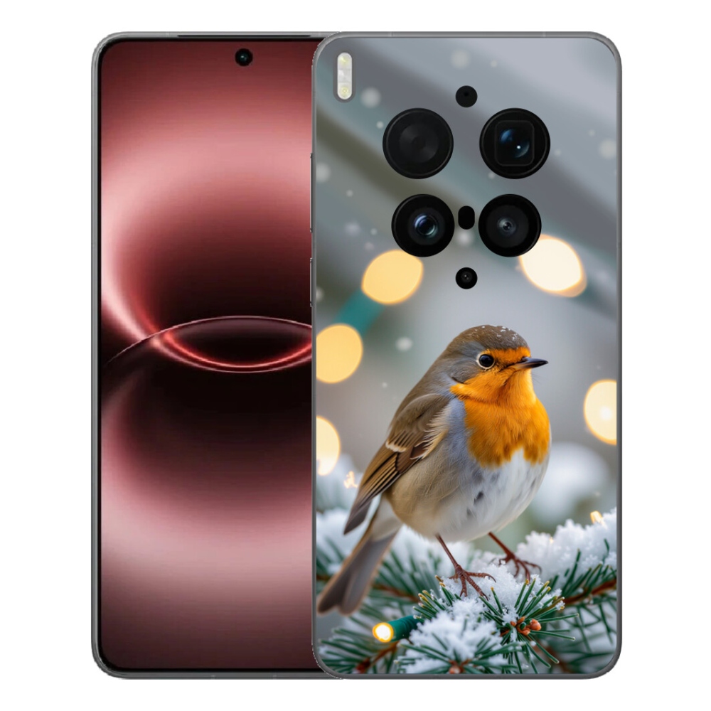 Gélový kryt mmCase na Vivo X300 Ultra - červienka v zime