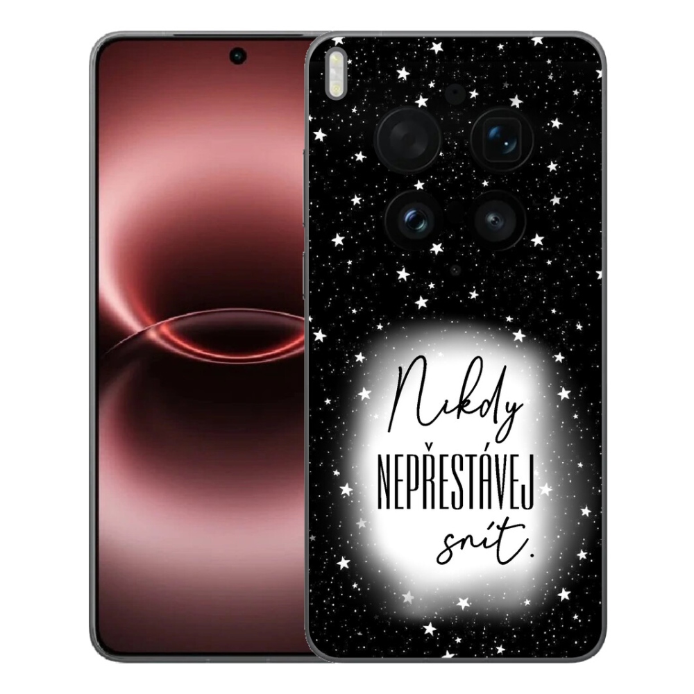 Gélový kryt mmCase na Vivo X300 Ultra - citát 1 bieločierne pozadie