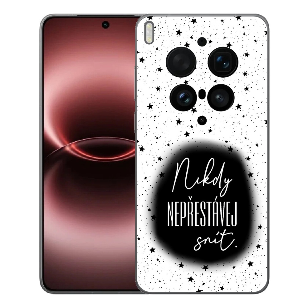 Gélový kryt mmCase na Vivo X300 Ultra - citát 1 čiernobiele pozadie