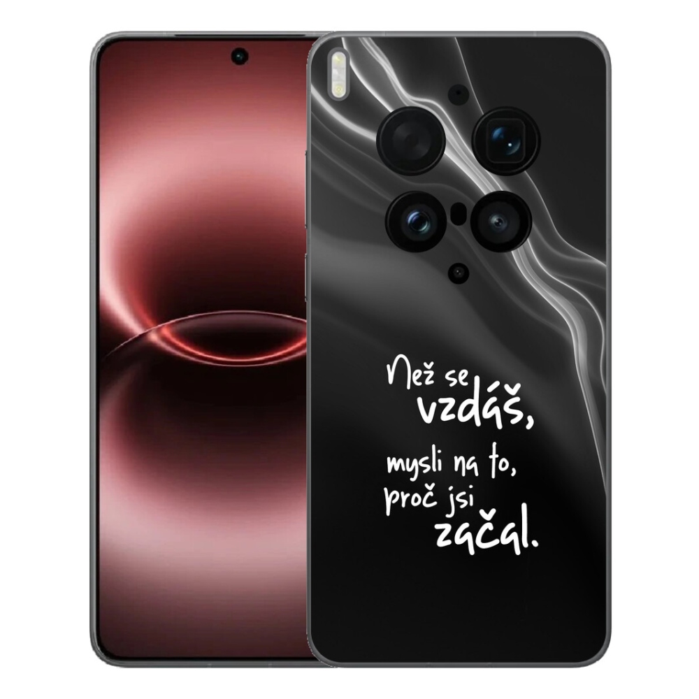 Gélový kryt mmCase na Vivo X300 Ultra - citát 2 čierne pozadie