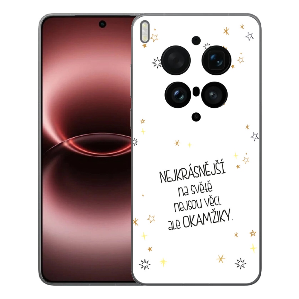 Gélový kryt mmCase na Vivo X300 Ultra - citát 4 biele pozadie