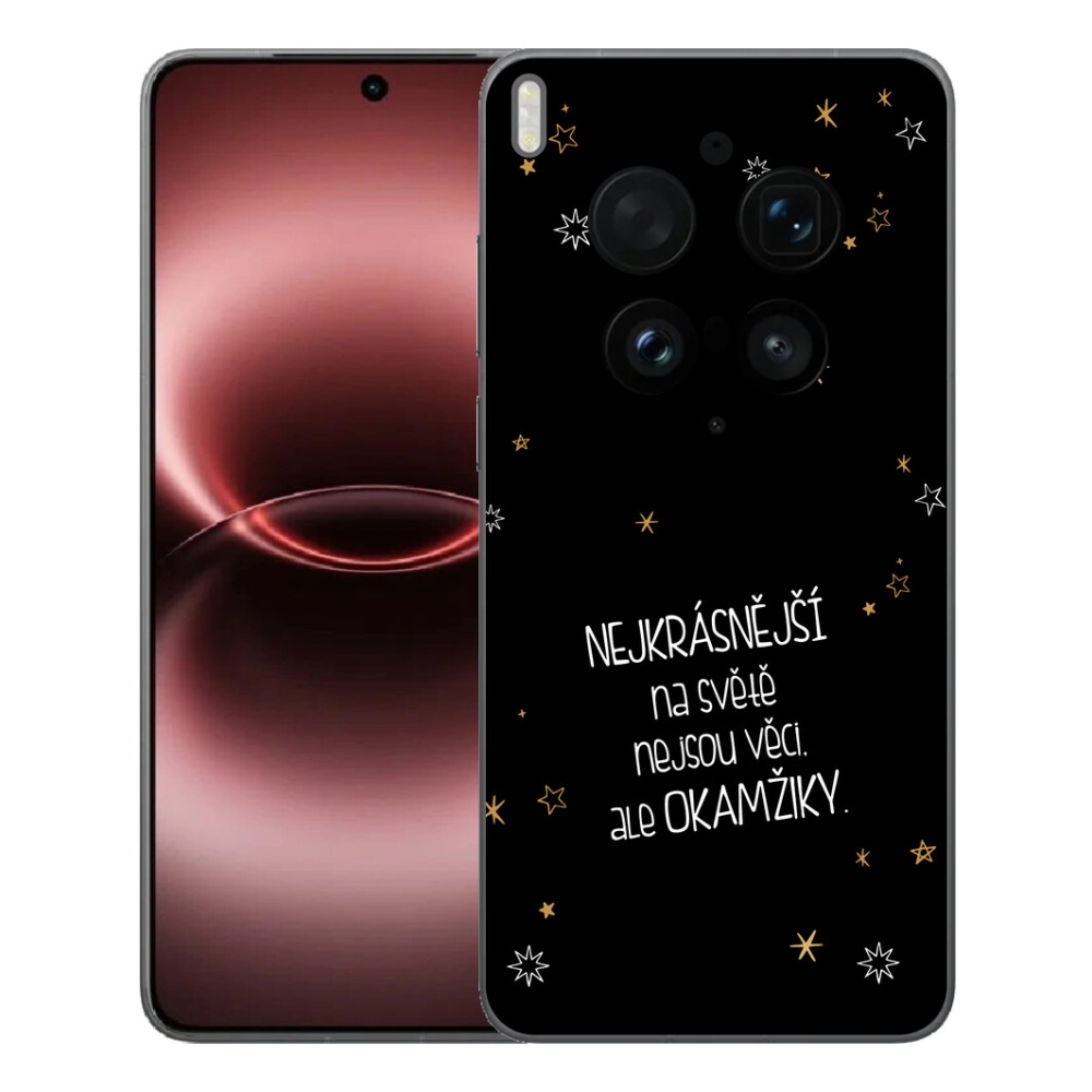 Gélový kryt mmCase na Vivo X300 Ultra - citát 4 čierne pozadie