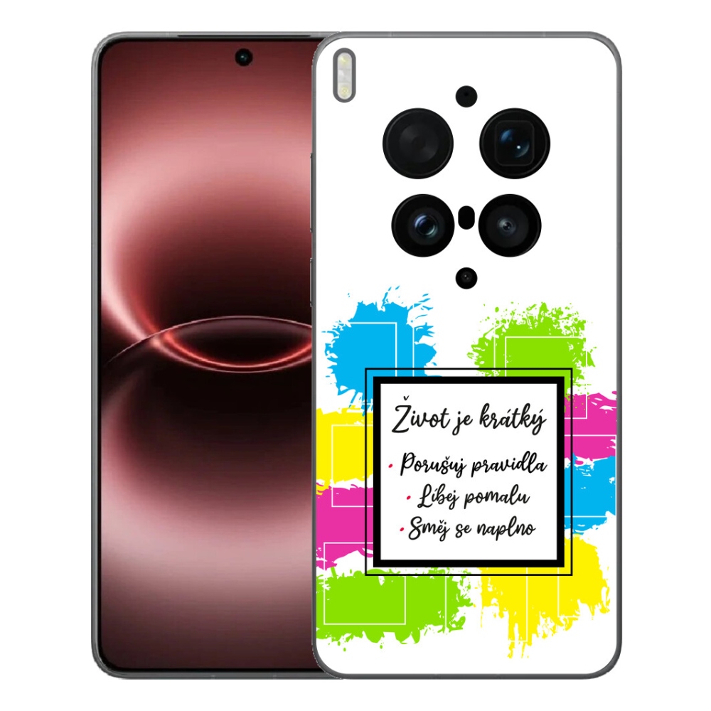 Gélový kryt mmCase na Vivo X300 Ultra - citát 5 biele pozadie
