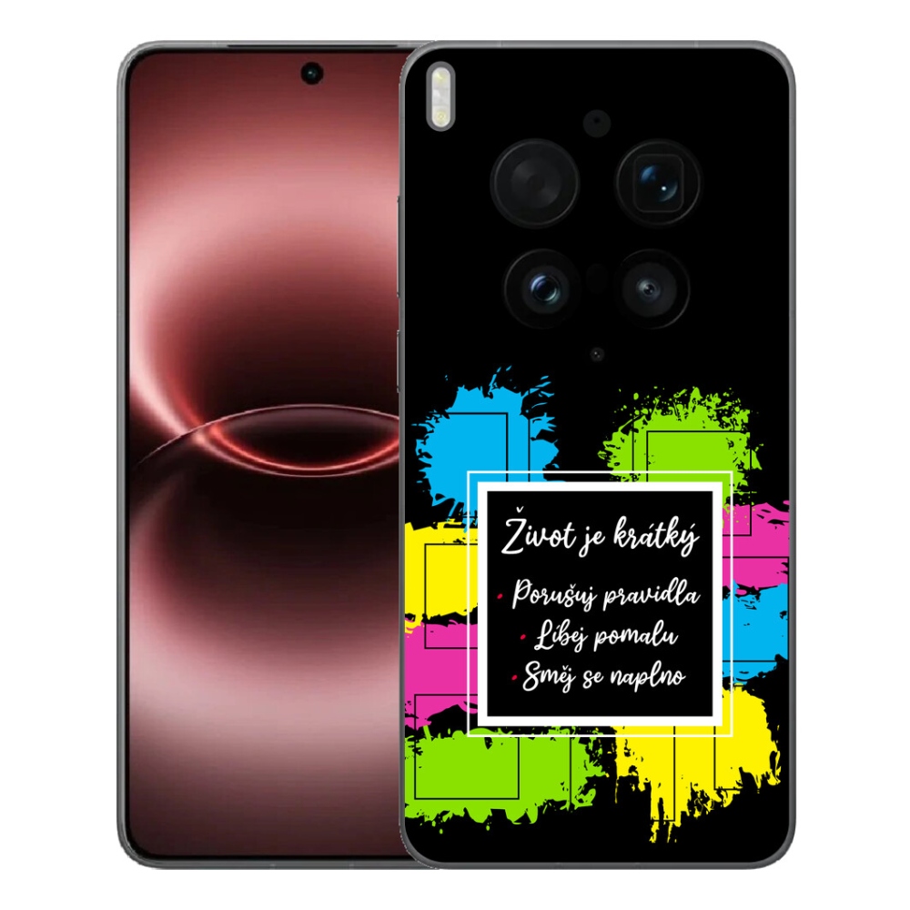 Gélový kryt mmCase na Vivo X300 Ultra - citát 5 čierne pozadie