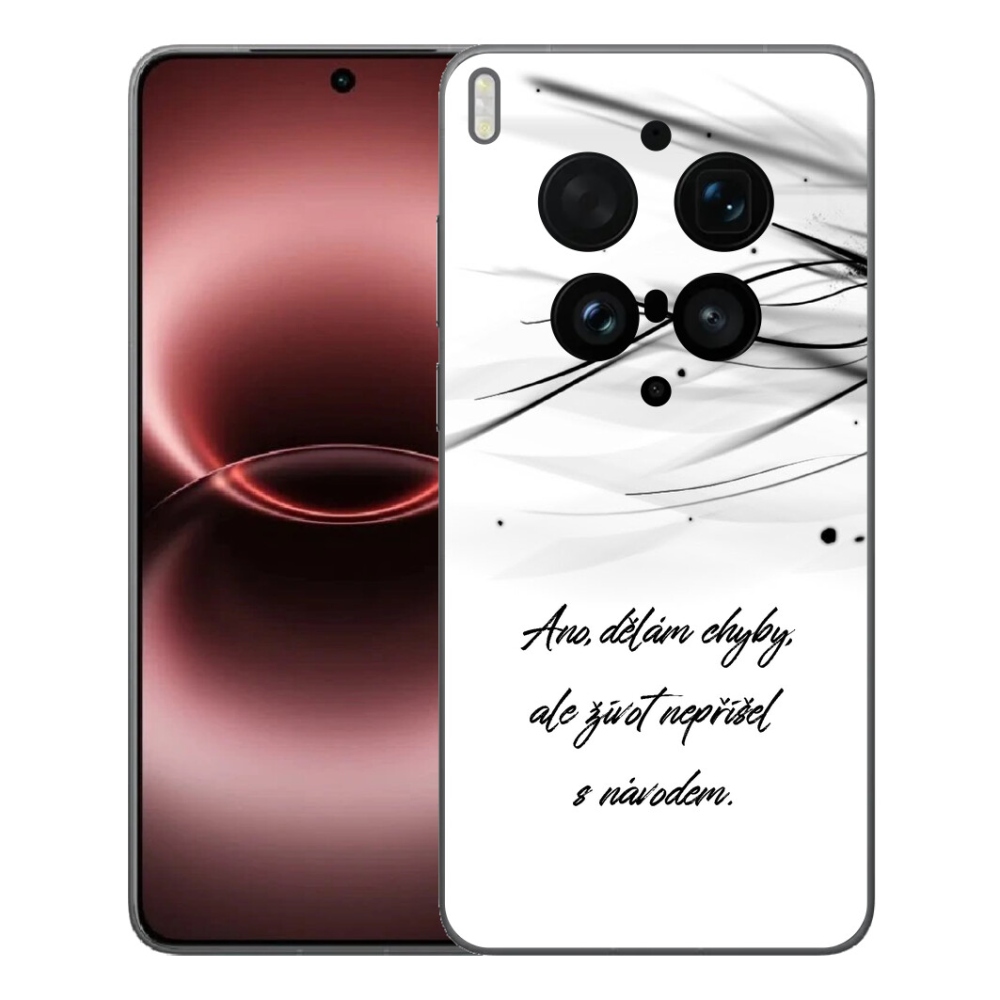 Gélový kryt mmCase na Vivo X300 Ultra - citát biele pozadie